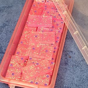 Pink Handmade Resin Dominoes